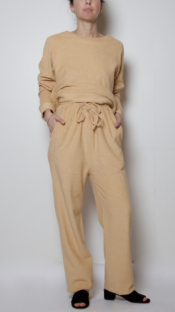 Baserange Terry Sweat Pants in Ecru Melange Baserange Terry Sweat Pants in Ecru Melange
