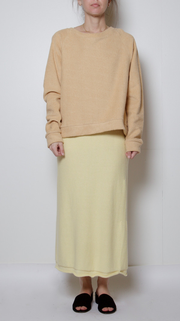 Baserange Terry/Fleece Robbie Sweatshirt in Ecru Melange Baserange Terry/Fleece Robbie Sweatshirt in Ecru Melange