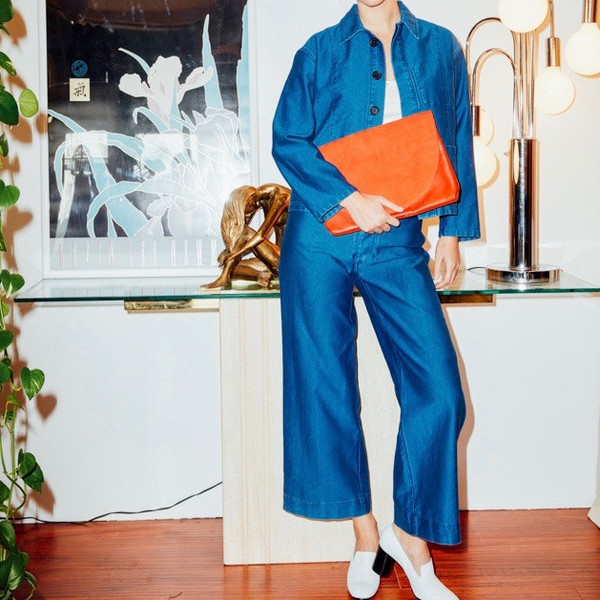 Caron Callahan Stewart Pant in Indigo Twill Caron Callahan Stewart Pant in Indigo Twill