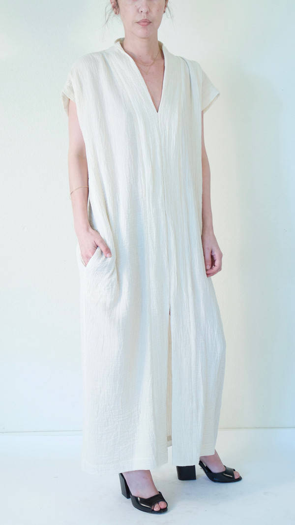 Horses Atelier Long Smoking Dress in Ivory Horses Atelier Long Smoking Dress in Ivory