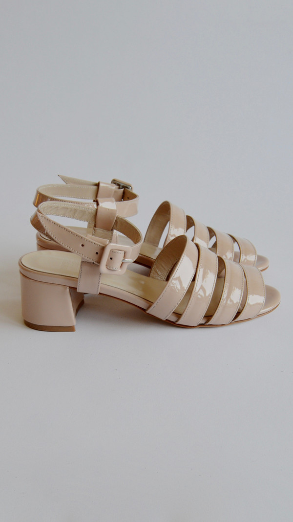 Maryam Nassir Zadeh Palma Low Sandal in Blush Patent Maryam Nassir Zadeh Palma Low Sandal in Blush Patent