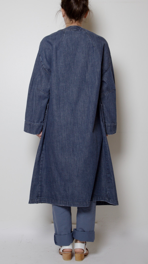 Rachel Comey Denim Glen Coat with Embroidery Rachel Comey Denim Glen Coat with Embroidery