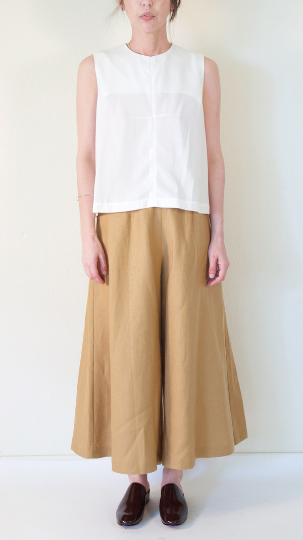 Wolcott : Takemoto Knavish Culotte in Tan Wolcott : Takemoto Knavish Culotte in Tan
