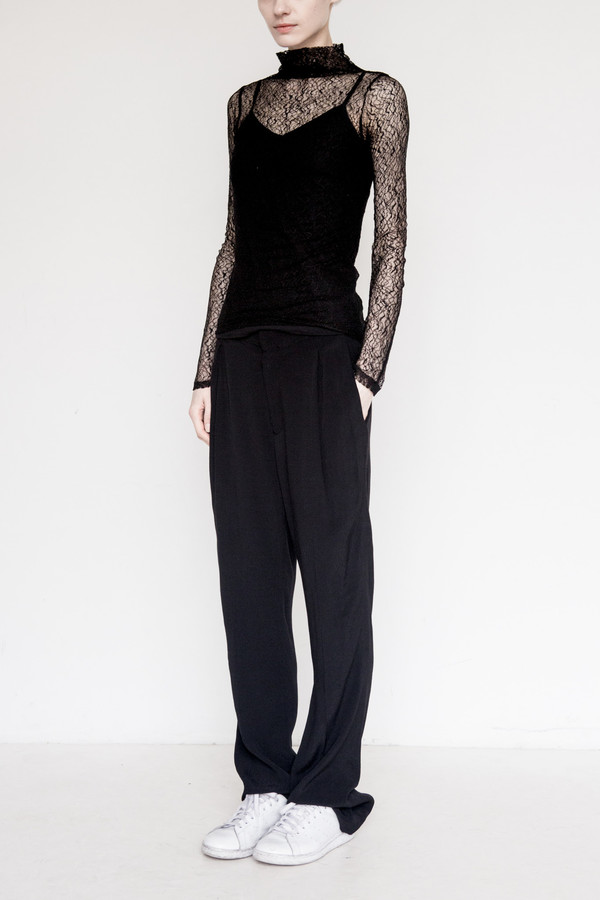David Michael Lace L/S Mockneck David Michael Lace L/S Mockneck