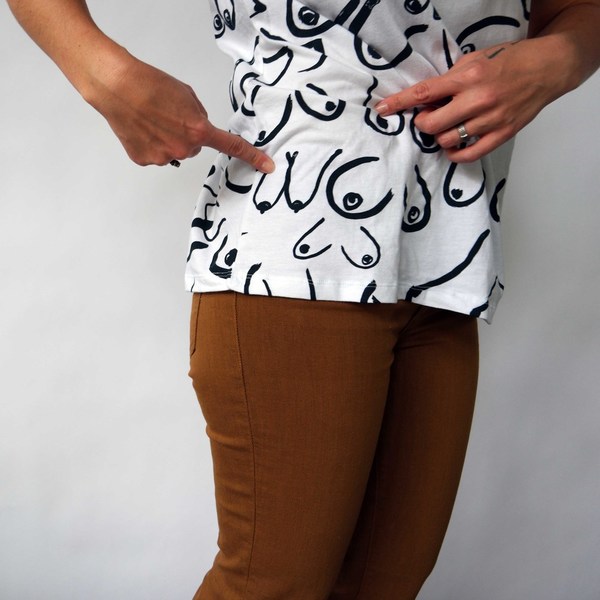 Gravel & Gold Boobs Print Taurus Top Gravel & Gold Boobs Print Taurus Top