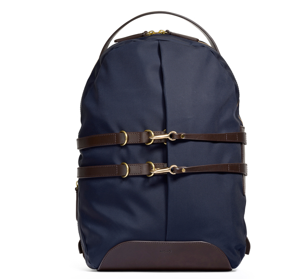 Navy and Dark Brown MS Sprint Backpack by Mismo Navy and Dark Brown MS Sprint Backpack by Mismo
