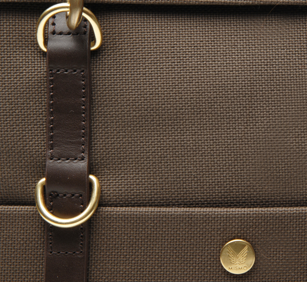 Army Green and Dark Brown MS Backpack by Mismo Army Green and Dark Brown MS Backpack by Mismo