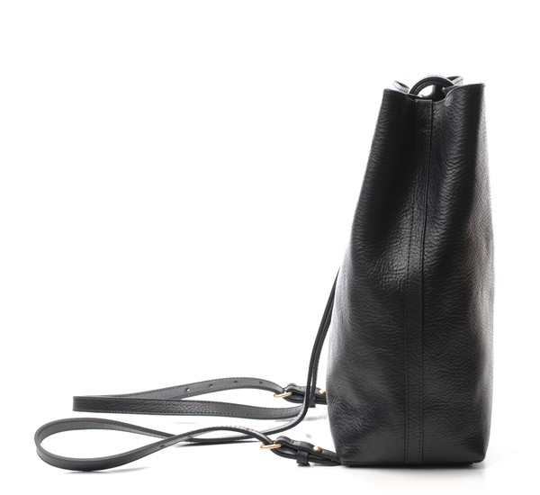 Black Leather Sling Backpack by Lotuff Leather Black Leather Sling Backpack by Lotuff Leather