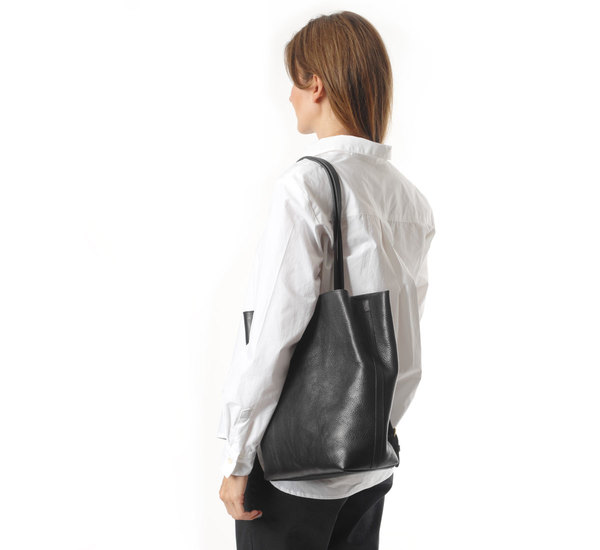 Black Leather Sling Backpack by Lotuff Leather Black Leather Sling Backpack by Lotuff Leather