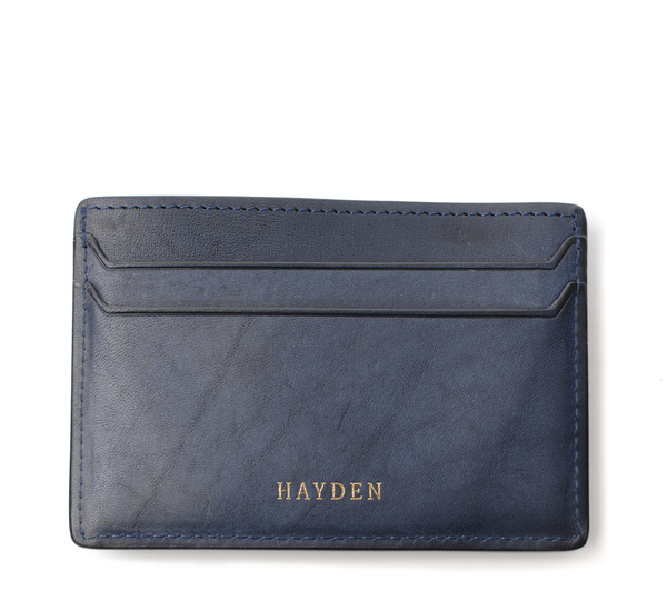 Hayden Leather Navy Money Clip Card Case Hayden Leather Navy Money Clip Card Case