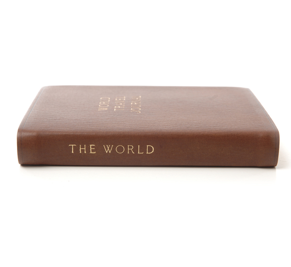 Hayden Leather Brown World Travel Journal Hayden Leather Brown World Travel Journal