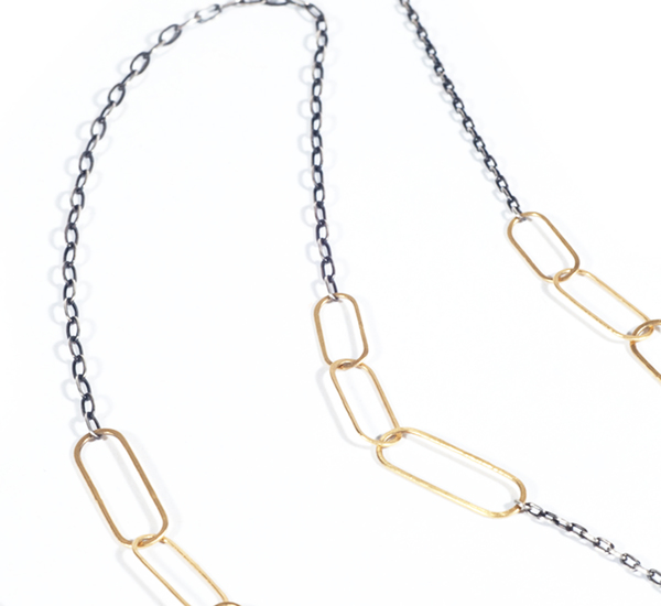 Rosanne Pugliese Chain With Mod Links 34 Inch Necklace Rosanne Pugliese Chain With Mod Links 34 Inch Necklace