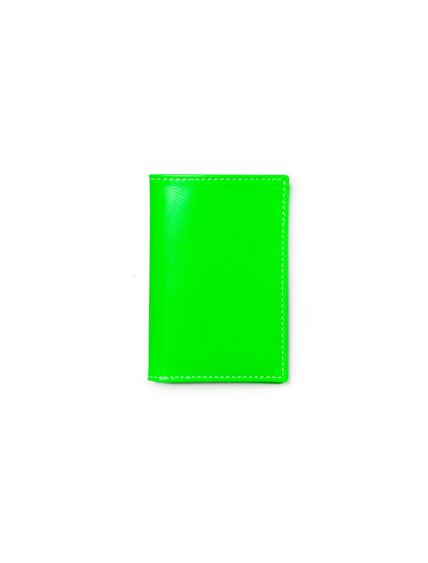 Comme des Garcons Super Fluo Card Wallet - Green Comme des Garcons Super Fluo Card Wallet - Green