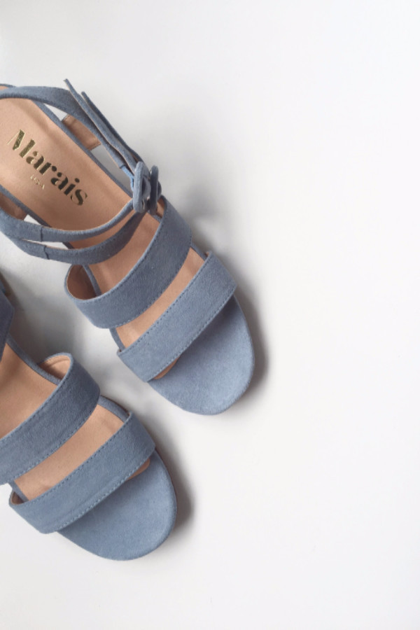 Marais USA Jardin Heel / Blue Suede Marais USA Jardin Heel / Blue Suede