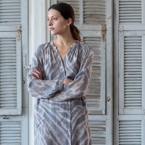 Raquel Allegra Tie Dye Shirt Dress Raquel Allegra Tie Dye Shirt Dress