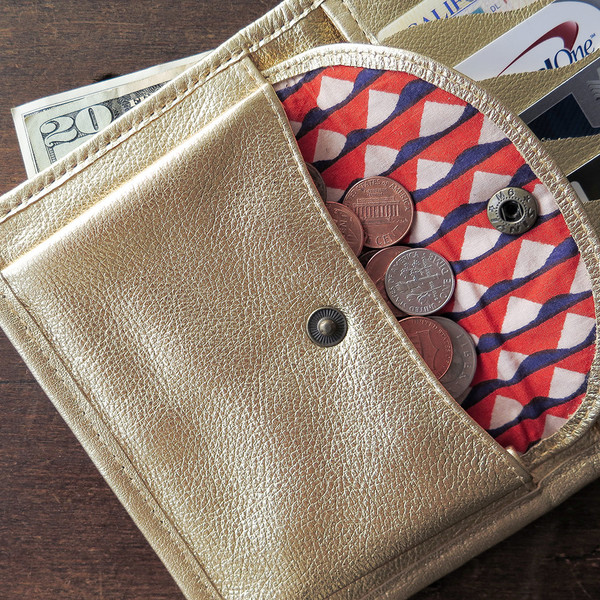 Erica Tanov Metallic Leather Wallet Erica Tanov Metallic Leather Wallet