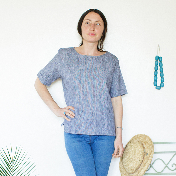 Me & Arrow Square Top - Black Bark Stripe Me & Arrow Square Top - Black Bark Stripe