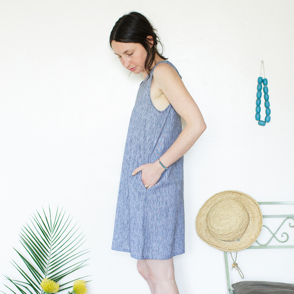 Me & Arrow Basic Tank Dress - Black Bark Stripe Me & Arrow Basic Tank Dress - Black Bark Stripe