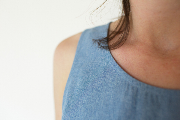 Me & Arrow Crop Top - Lt. Indigo Chambray Me & Arrow Crop Top - Lt. Indigo Chambray