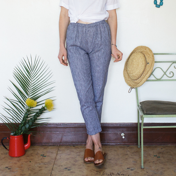 Me & Arrow Cuff Slim Pants - Black Bark Stripe Me & Arrow Cuff Slim Pants - Black Bark Stripe
