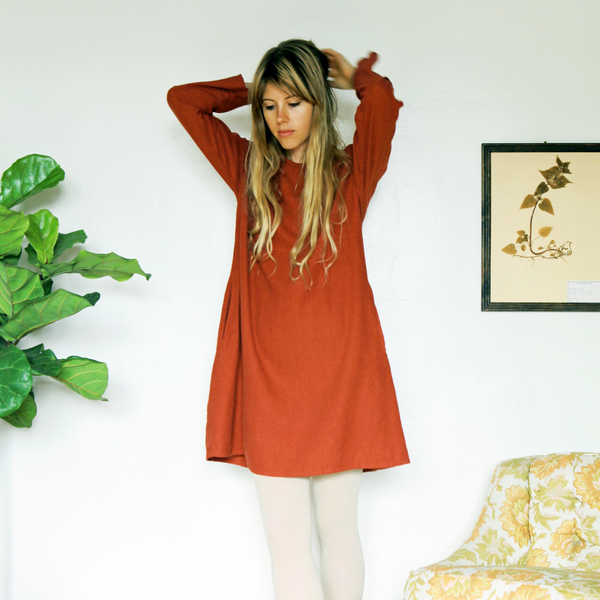 Unknown LS Basic Dress<br>Rustic Red Unknown LS Basic Dress<br>Rustic Red