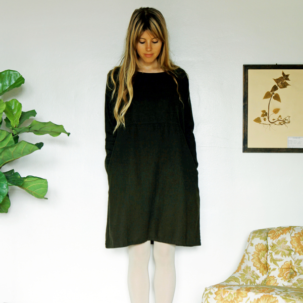 Unknown LS Basic Dress<br>Dark Olive Unknown LS Basic Dress<br>Dark Olive