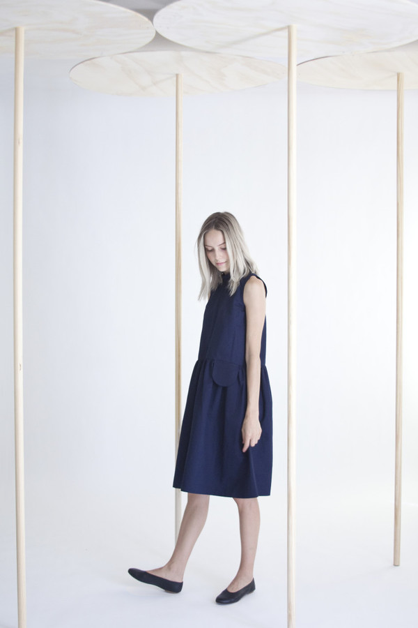 wrk-shp Navy Pocket Dress wrk-shp Navy Pocket Dress