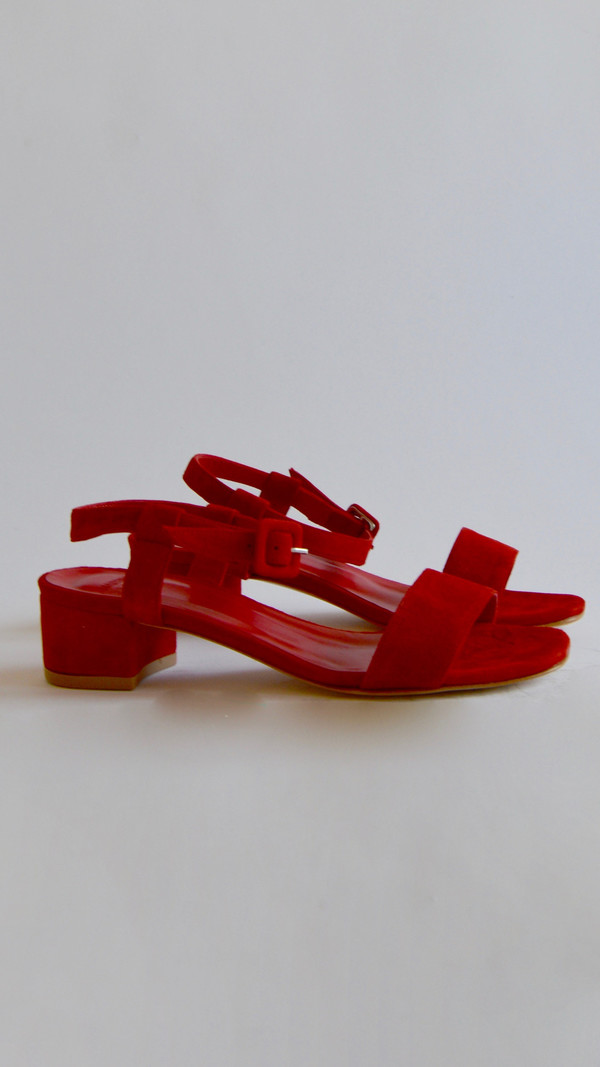 Maryam Nassir Zadeh Sophie Sandal in Red Suede Maryam Nassir Zadeh Sophie Sandal in Red Suede