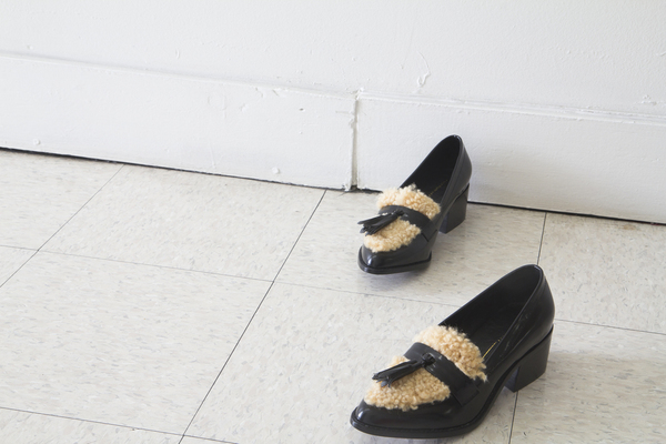 Intentionally Blank SMARTY loafer in tan faux fur Intentionally Blank SMARTY loafer in tan faux fur