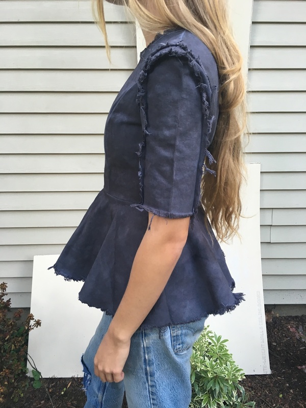 Alexa Stark grey peplum tee Alexa Stark grey peplum tee