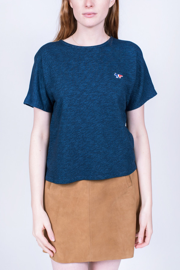 Maison Kitsune Square Tee Shirt Indigo Maison Kitsune Square Tee Shirt Indigo