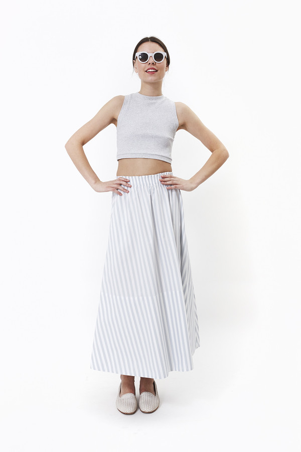 Mr. Larkin Lauren Skirt (Grey Stripe) Mr. Larkin Lauren Skirt (Grey Stripe)