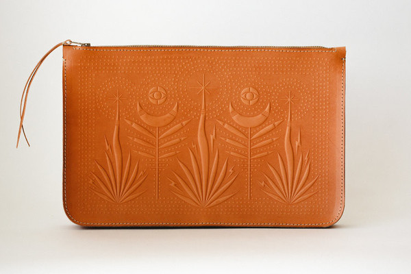Animal Handmade Night Safari Clutch- Tan Animal Handmade Night Safari Clutch- Tan