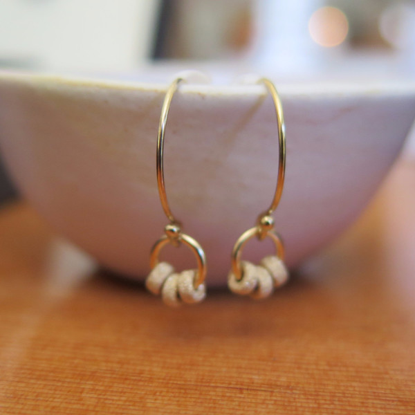 Emmy Trinh Jewlery Sol Trinity Rondelle Drop Earrings Emmy Trinh Jewlery Sol Trinity Rondelle Drop Earrings