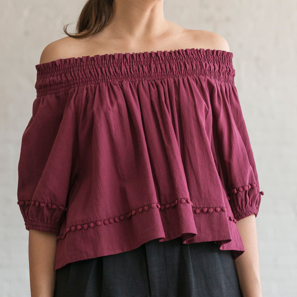 Apiece Apart Margarita Off the Shoulder Top Apiece Apart Margarita Off the Shoulder Top