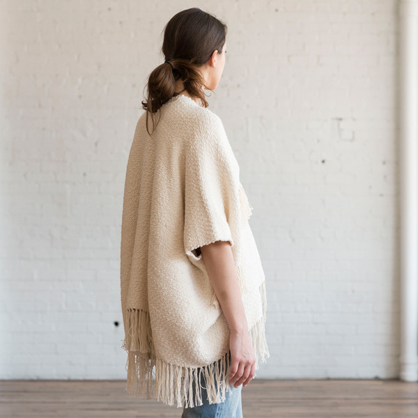 Apiece Apart V-Neck Fringe Poncho Apiece Apart V-Neck Fringe Poncho