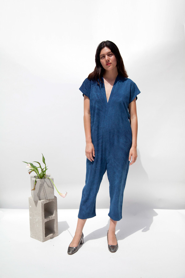 Miranda Bennett Everyday Jumpsuit - Silk Noil in Indigo Miranda Bennett Everyday Jumpsuit - Silk Noil in Indigo