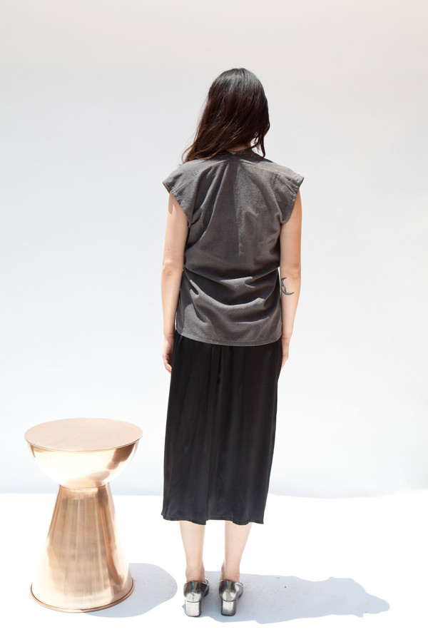 Miranda Bennett Everyday Top, Silk Noil in Coal Miranda Bennett Everyday Top, Silk Noil in Coal