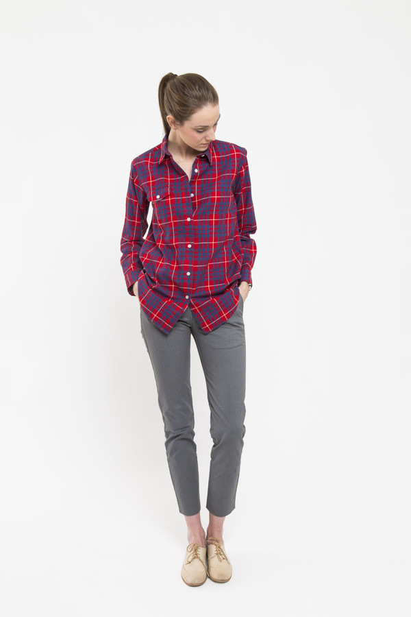 Bridge & Burn Bird Button-Down in Red Plaid Bridge & Burn Bird Button-Down in Red Plaid