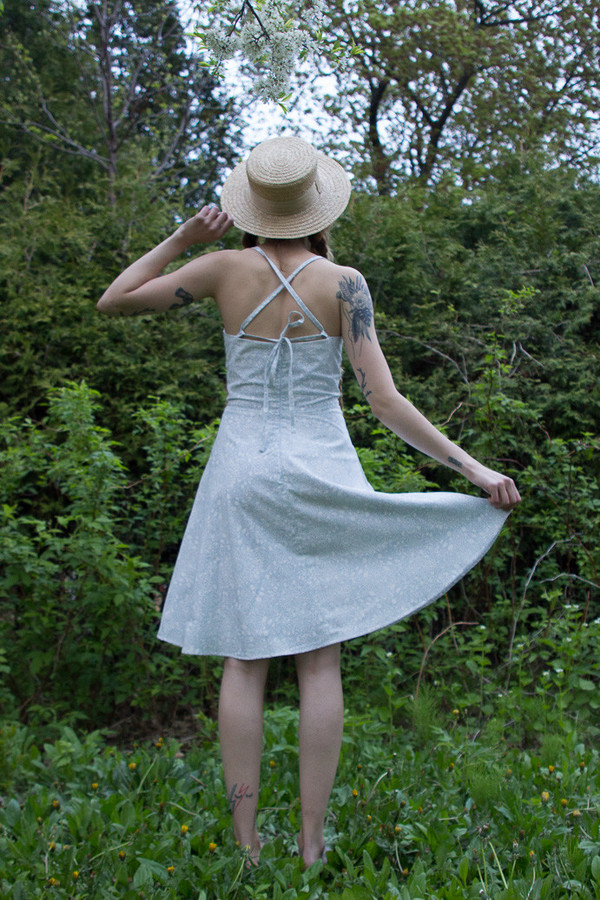 Heidi Martens Elsa Dress - Blue Lace Print Heidi Martens Elsa Dress - Blue Lace Print