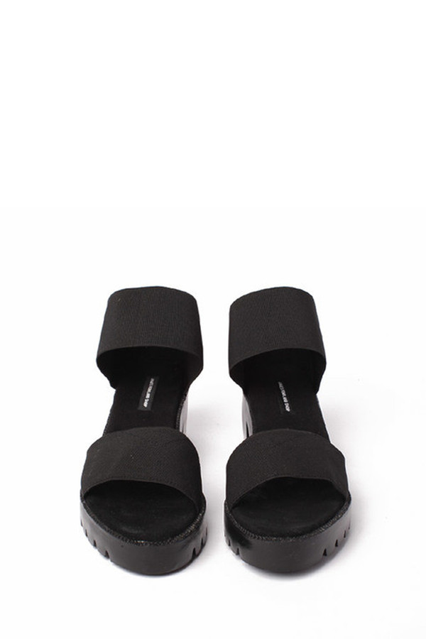 James Rowland Shop Elastic and Leather Dual Strap Sandal James Rowland Shop Elastic and Leather Dual Strap Sandal