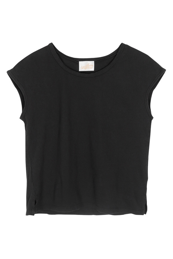 Atelier Delphine Black cap-sleeve tee Atelier Delphine Black cap-sleeve tee
