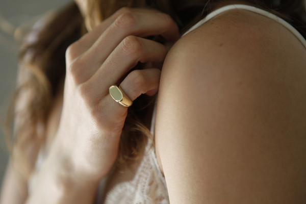 Gabriela Artigas - 14k Yellow Gold Signet Ring Gabriela Artigas - 14k Yellow Gold Signet Ring