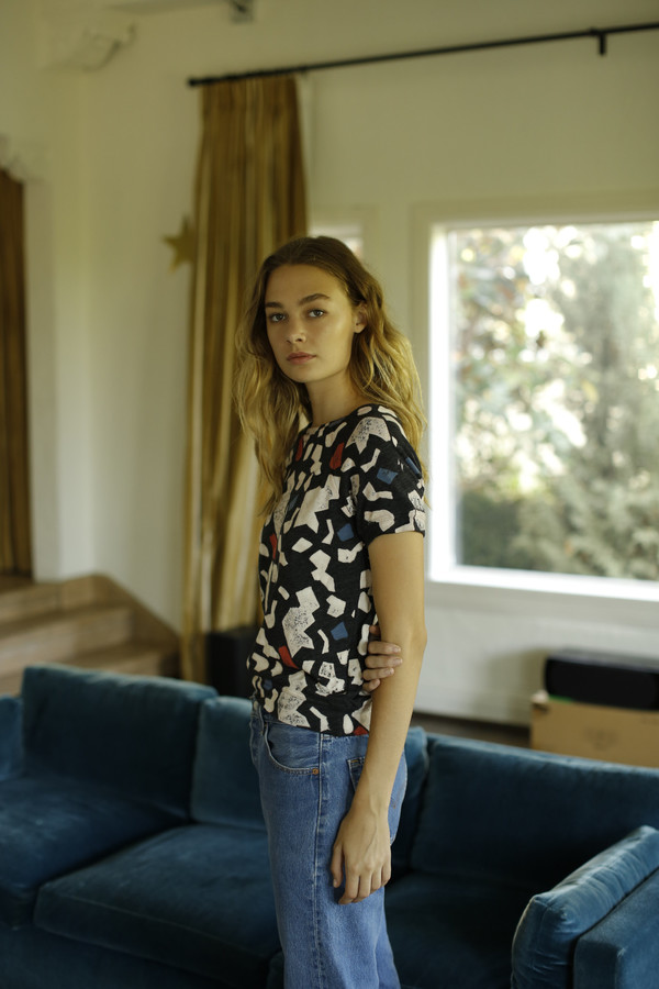 Calder Blake Rosalie Sweatshirt in the Collages Print Calder Blake Rosalie Sweatshirt in the Collages Print
