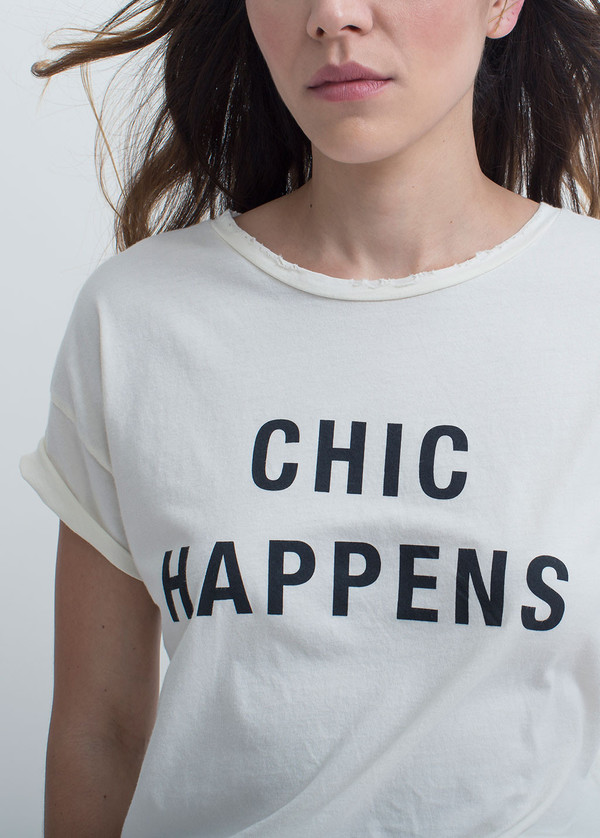 Style Stalker Chic Happens Distressed Tee Style Stalker Chic Happens Distressed Tee