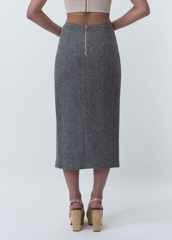 Nanushka Lake Fringe Wrap Pencil Skirt Nanushka Lake Fringe Wrap Pencil Skirt