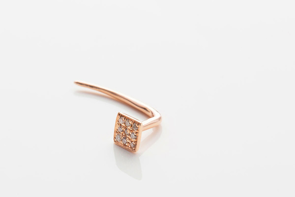 Gabriela Artigas Pave Square Infinite Tusk Earring Gabriela Artigas Pave Square Infinite Tusk Earring