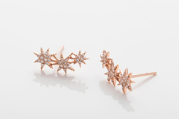 Gabriela Artigas Pave Triple Shooting Star Earrings Gabriela Artigas Pave Triple Shooting Star Earrings