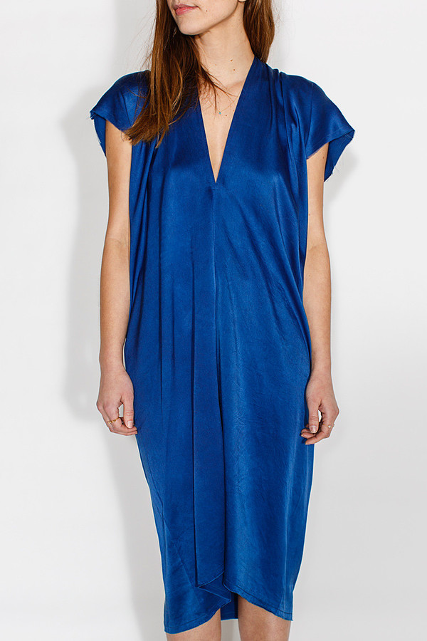 Miranda Bennett Everyday Dress, Silk Charmeuse in Indigo Miranda Bennett Everyday Dress, Silk Charmeuse in Indigo