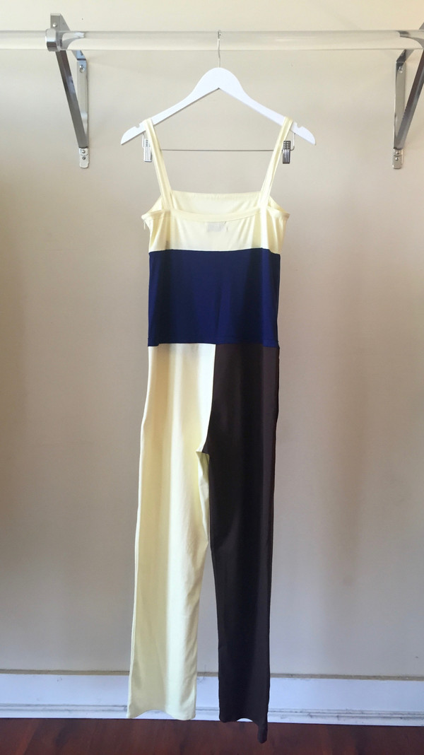 Maryam Nassir Zadeh Franca Jumpsuit in Navy/Cream/Chocolate Maryam Nassir Zadeh Franca Jumpsuit in Navy/Cream/Chocolate
